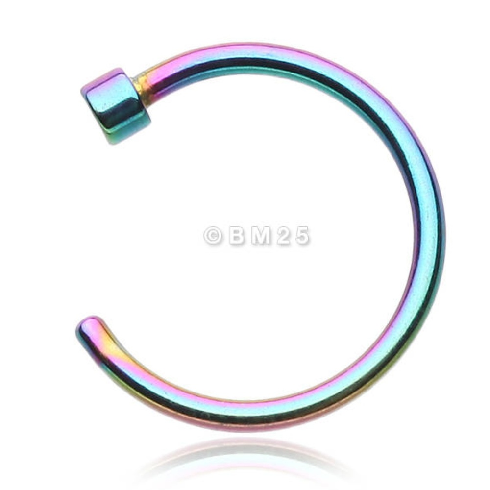 NEW! Basic Nose Hoop Ring in Metallic Rainbow!